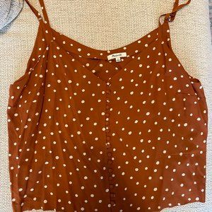 Madewell Button-Down Cami Top in Inkspot Dots